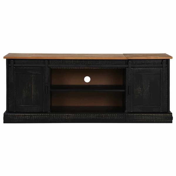 vidaXL TV-skap HALDEN med 2 skyvedører svart 150x40x60 cm heltre