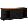 Miniatyrbilde 5 av 11: vidaXL TV-skap HALDEN med 2 skyvedører svart 150x40x60 cm heltre