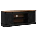 Miniatyrbilde 1 av 11: vidaXL TV-skap HALDEN med 2 skyvedører svart 150x40x60 cm heltre
