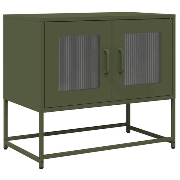 vidaXL TV-skap Olivengrønn 68x39x60,5 cm Kaldvalset stål