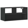 Miniatyrbilde 3 av 11: vidaXL TV-benk svart 80x31x39,5 cm konstruert tre og metall