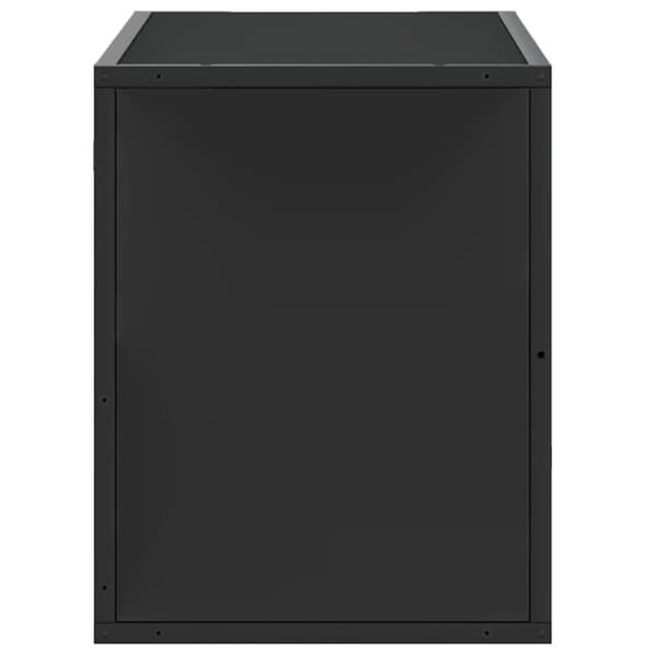 vidaXL TV-benk svart 80x31x39,5 cm konstruert tre og metall