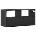 Miniatyrbilde 7 av 11: vidaXL TV-benk svart 80x31x39,5 cm konstruert tre og metall