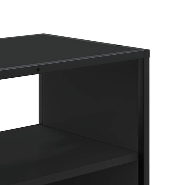 vidaXL TV-benk svart 80x31x39,5 cm konstruert tre og metall