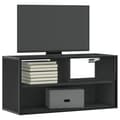Miniatyrbilde 2 av 11: vidaXL TV-benk svart 80x31x39,5 cm konstruert tre og metall