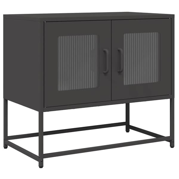 vidaXL TV-bänk svart 68x39x60,5 cm kallvalsat stål