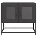 Miniatyrbild 7 av 11: vidaXL TV-bänk svart 68x39x60,5 cm kallvalsat stål