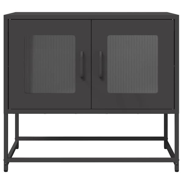 vidaXL TV-bänk svart 68x39x60,5 cm kallvalsat stål