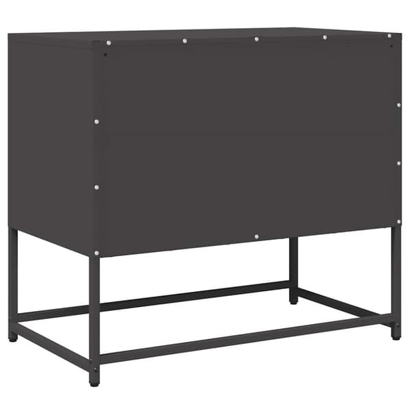 vidaXL TV-bänk svart 68x39x60,5 cm kallvalsat stål