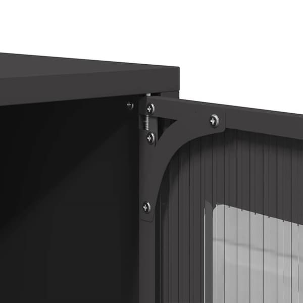 vidaXL TV-bänk svart 68x39x60,5 cm kallvalsat stål