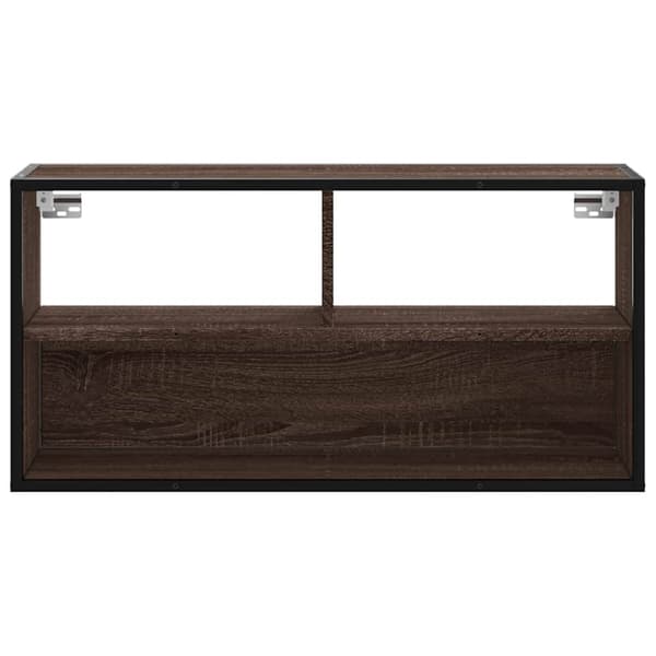vidaXL TV-benk brun eik 80x31x39,5 cm konstruert tre og metall