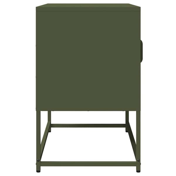 vidaXL tv-bord 68x39x60,5 cm koldvalset stål olivengrøn