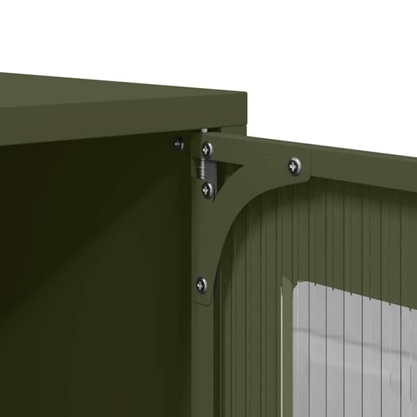 vidaXL tv-bord 68x39x60,5 cm koldvalset stål olivengrøn