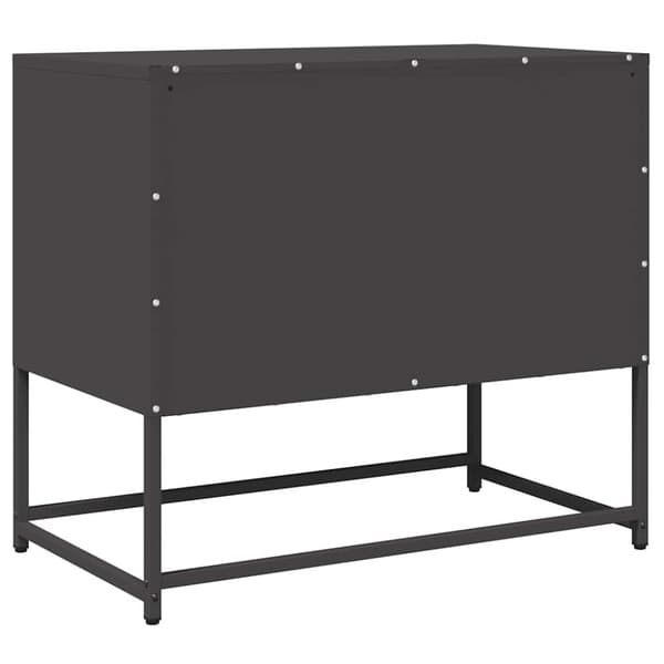 vidaXL tv-bord 68x39x60,5 cm koldvalset stål sort