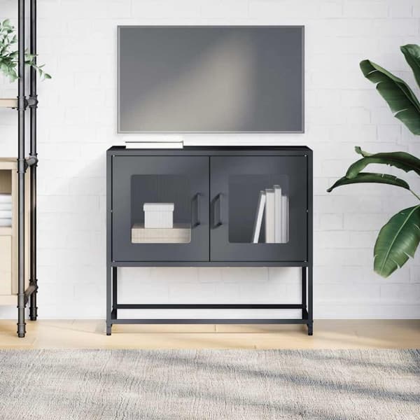 vidaXL TV-skap Antrasitt 68x39x60,5 cm Kaldvalset stål