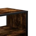 Miniatyrbild 8 av 11: vidaXL Tv-bänk rökfärgad ek 80x31x39,5 cm konstruerat trä och metall