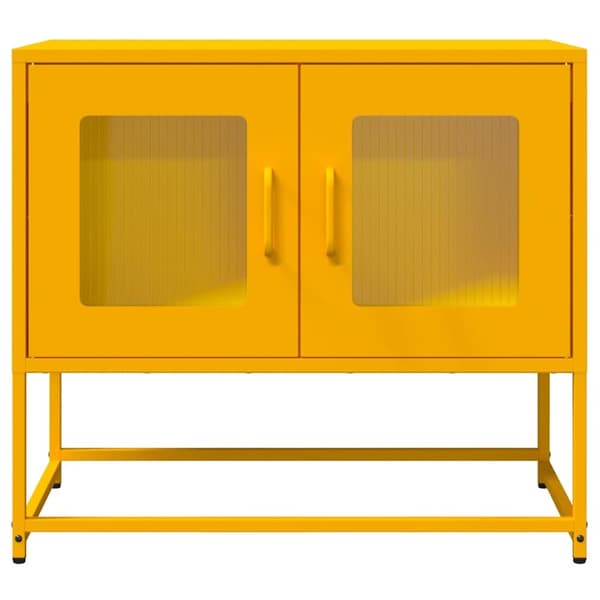 vidaXL TV-skap Sennep Gul 68x39x60,5 cm Kaldvalset stål