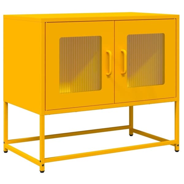 vidaXL TV-skap Sennep Gul 68x39x60,5 cm Kaldvalset stål