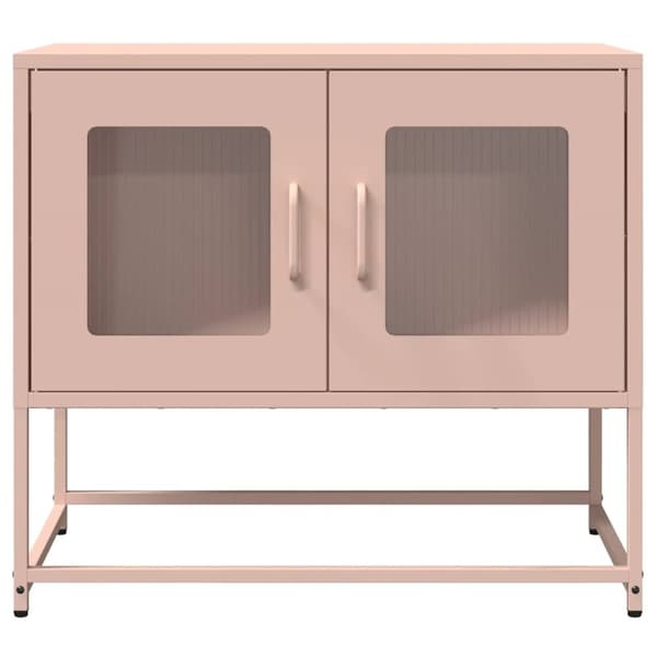 vidaXL TV-bänk rosa 68x39x60,5 cm kallvalsat stål