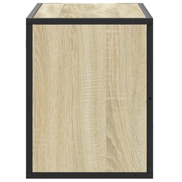 vidaXL Tv-bänk sonoma-ek 80x31x39,5 cm konstruerat trä och metall