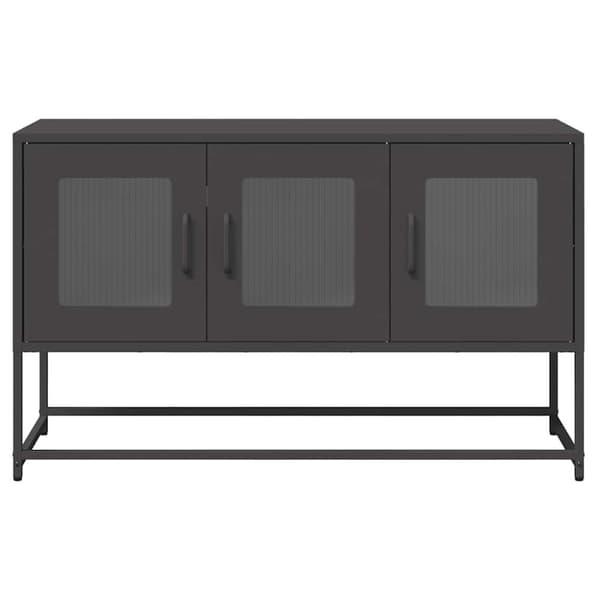 vidaXL tv-bord 100,5x39x60,5 cm koldvalset stål sort