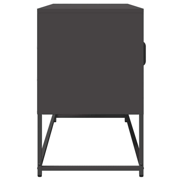 vidaXL tv-bord 100,5x39x60,5 cm koldvalset stål sort