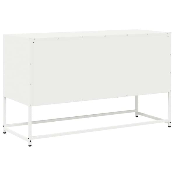 vidaXL tv-bord 100,5x39x60,5 cm koldvalset stål hvid