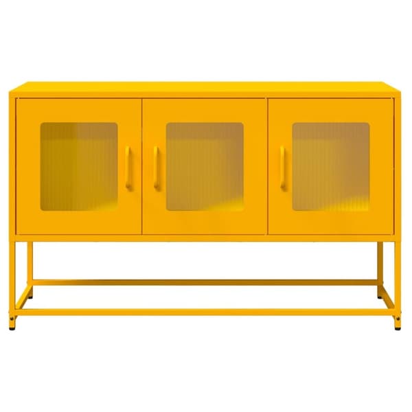 vidaXL TV Kaappi Sinapinkeltainen 100,5x39x60,5cm Kylmävalssattu teräs