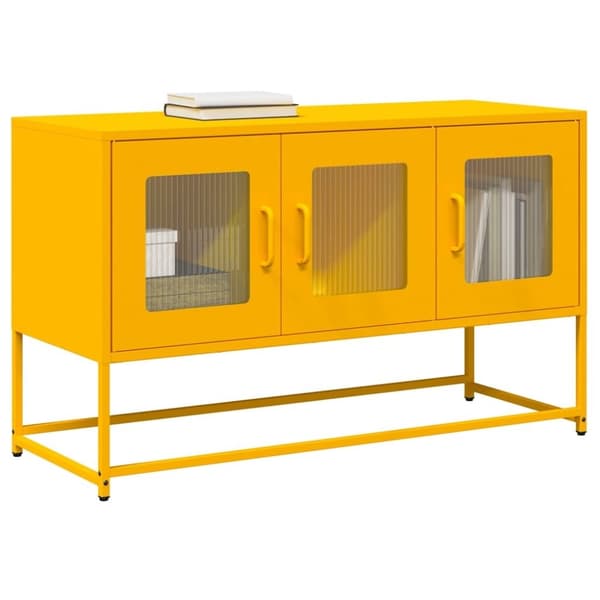 vidaXL TV Kaappi Sinapinkeltainen 100,5x39x60,5cm Kylmävalssattu teräs