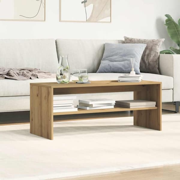 vidaXL Tv-bänk artisan ek 100x40x40 cm konstruerat trä