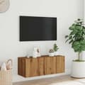 Pikkukuva 4 / 11: vidaXL TV-seinäkaappi artesaani tammi 80x30x30 cm tekninen puu