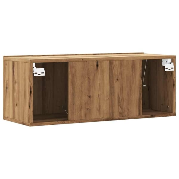vidaXL TV-seinäkaappi artesaani tammi 80x30x30 cm tekninen puu