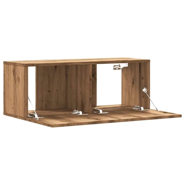 vidaXL TV-seinäkaappi artesaani tammi 80x30x30 cm tekninen puu