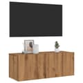 Pikkukuva 2 / 11: vidaXL TV-seinäkaappi artesaani tammi 80x30x30 cm tekninen puu
