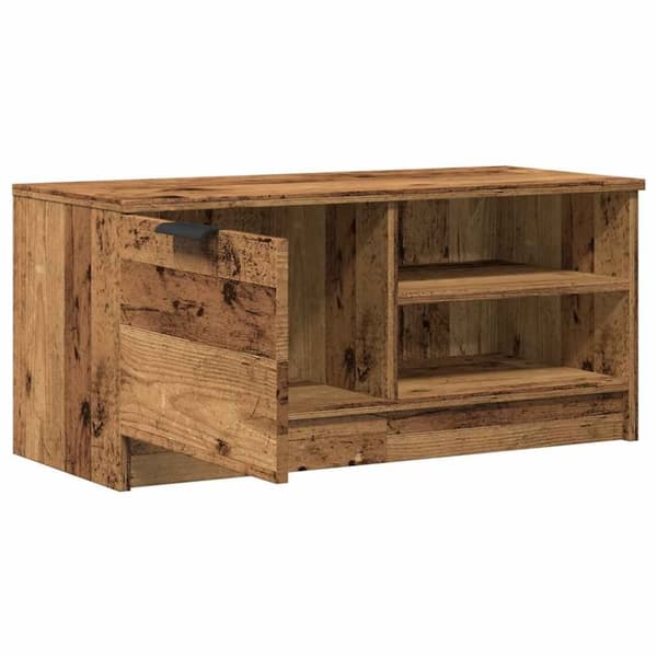 vidaXL tv-bord 80x35x36,5 cm konstrueret træ antikt træ