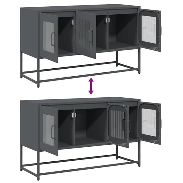 vidaXL TV-skap Antrasitt 100,5x39x60,5 cm Kaldvalset stål