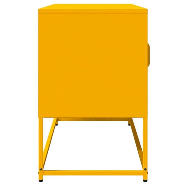 vidaXL TV-skap Sennep Gul 100,5x39x60,5 cm Kaldvalset stål