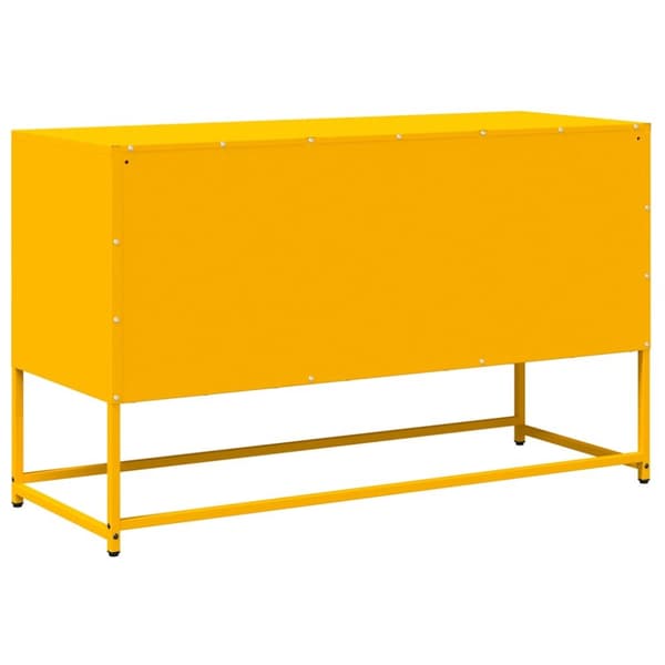 vidaXL TV-skap Sennep Gul 100,5x39x60,5 cm Kaldvalset stål