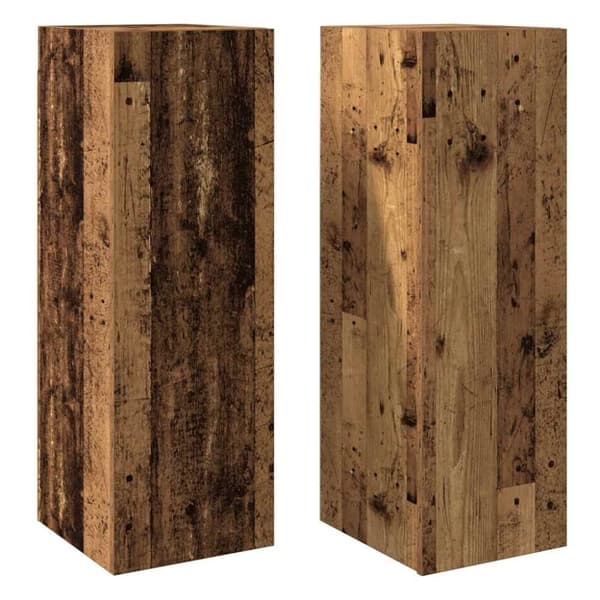 vidaXL TV-benk 2 stk gammelt tre 30,5x30x90 cm konstruert tre