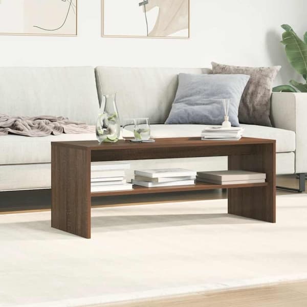 vidaXL TV-benk brun eik 100x40x40 cm konstruert tre
