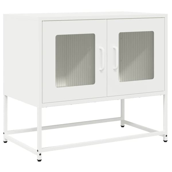 vidaXL TV-skap Hvit 68x39x60,5 cm Kaldvalset Stål