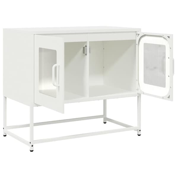 vidaXL TV-skap Hvit 68x39x60,5 cm Kaldvalset Stål