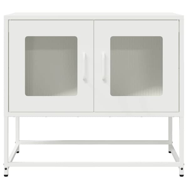 vidaXL TV-skap Hvit 68x39x60,5 cm Kaldvalset Stål