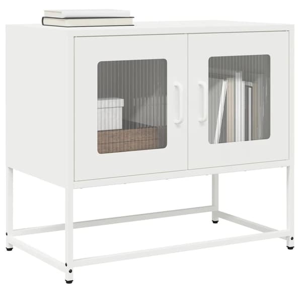 vidaXL TV-skap Hvit 68x39x60,5 cm Kaldvalset Stål