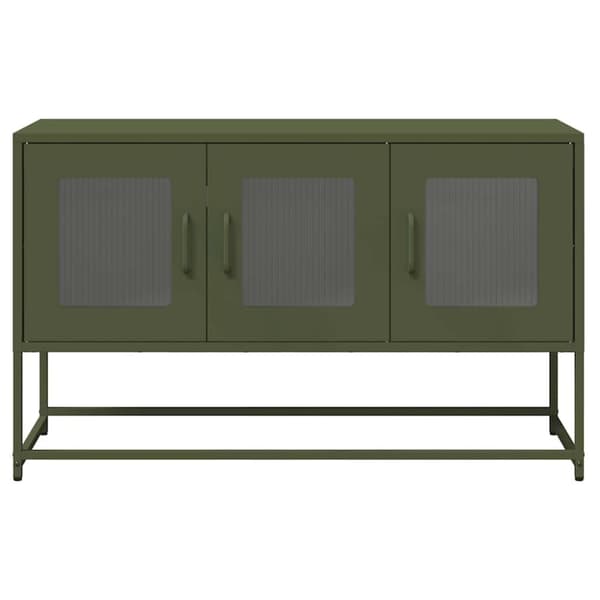 vidaXL TV-skap Olivengrønn 100,5x39x60,5 cm Kaldvalset stål