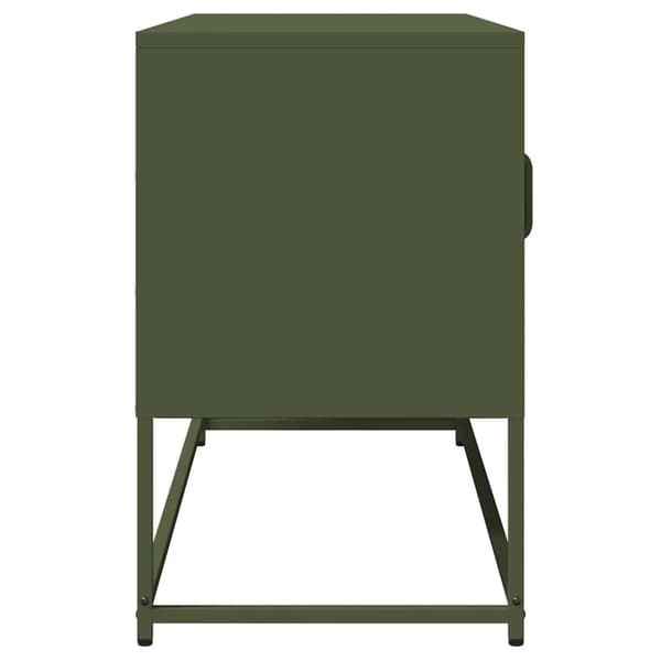 vidaXL TV-skap Olivengrønn 100,5x39x60,5 cm Kaldvalset stål