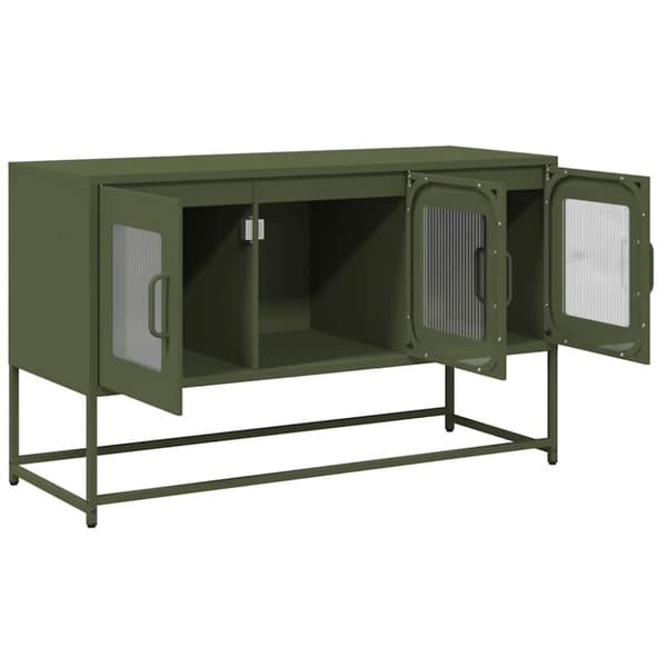 vidaXL TV-skap Olivengrønn 100,5x39x60,5 cm Kaldvalset stål