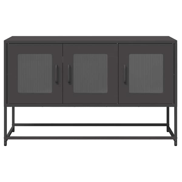 vidaXL TV-skap Sort 100,5x39x60,5 cm Kaldvalset stål