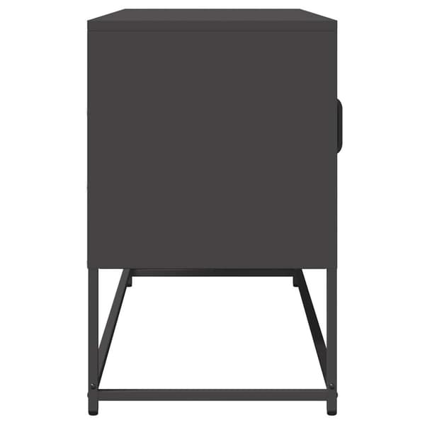vidaXL TV-skap Sort 100,5x39x60,5 cm Kaldvalset stål