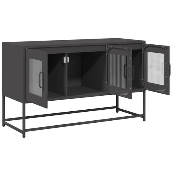 vidaXL TV-skap Sort 100,5x39x60,5 cm Kaldvalset stål